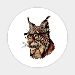 Lynx by Light: Nature's Scholar on the Prowl! Magnet